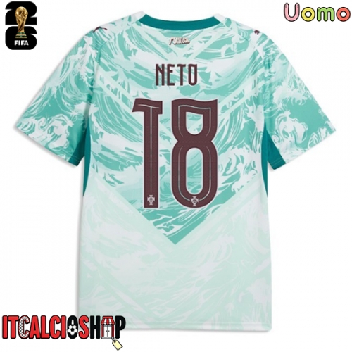 Portogallo Pedro Neto #18 Seconda Maglia Mondiali 2026 Manica Corta